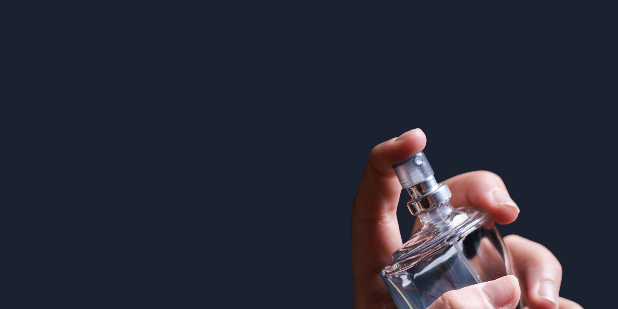 black perfume for men landscape banner